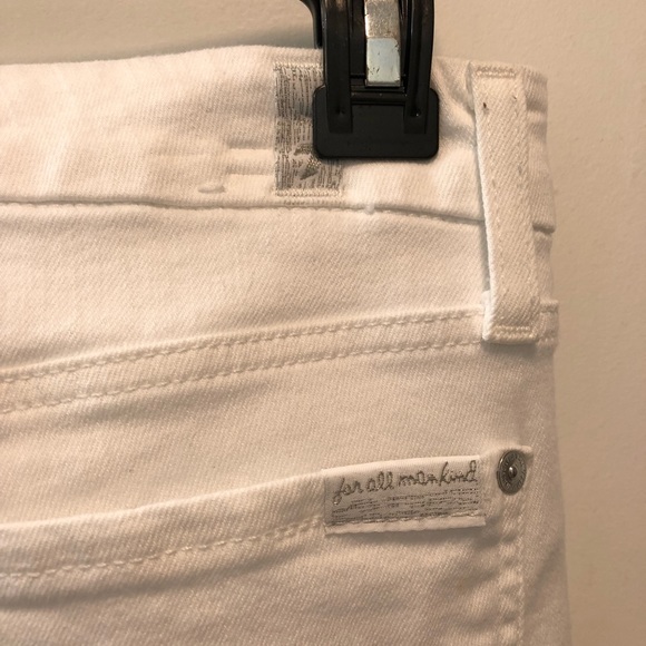 7 for all Mankind skinny jeans in clean white 27 - Picture 4 of 6